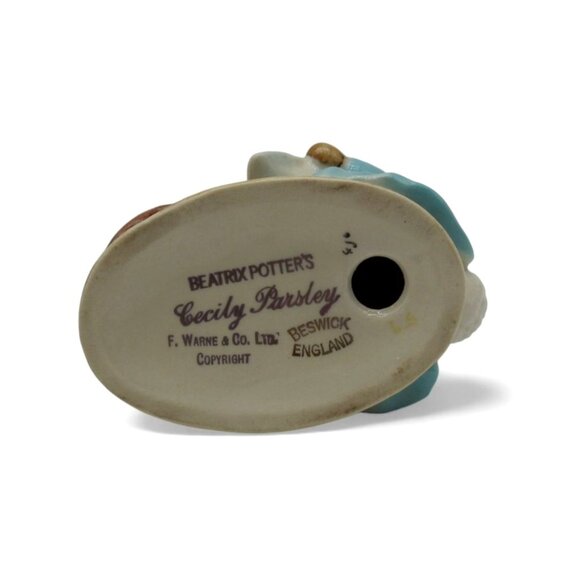 BESWICK Beatrix Potter Cecily Parsley Hand-Painted England Vintage Figurine - Picture 7 of 7